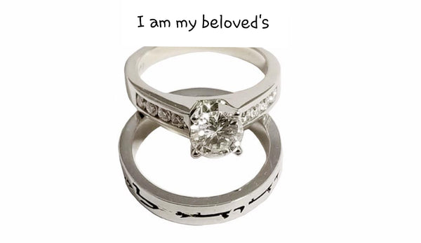 I Am My Beloved's - Engagement Ring and Wedding Band / ANI520