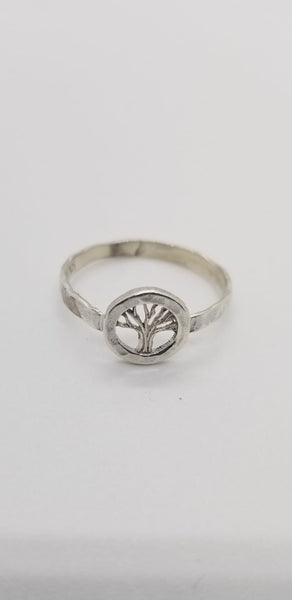 Tree of Life Hammered Ring / TLHR2