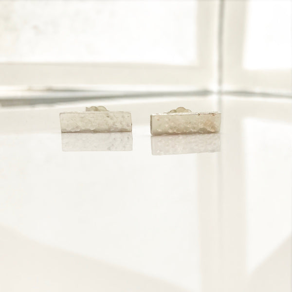 Hammered Plaque Studs - /#PHE2