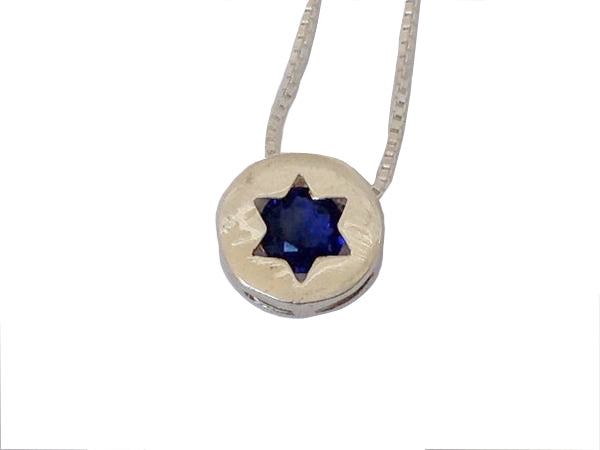 Star of David with a Blue Stone (small) / #STS