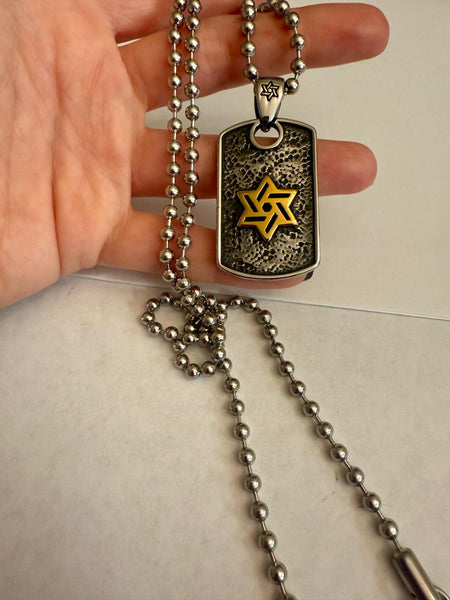 Star of David IDF Dog Tag Pendant/ #IDF
