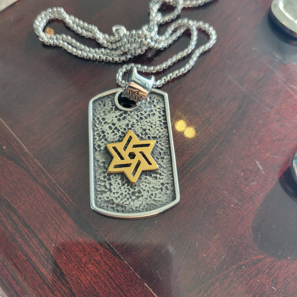 Star of David IDF Dog Tag Pendant/ #IDF