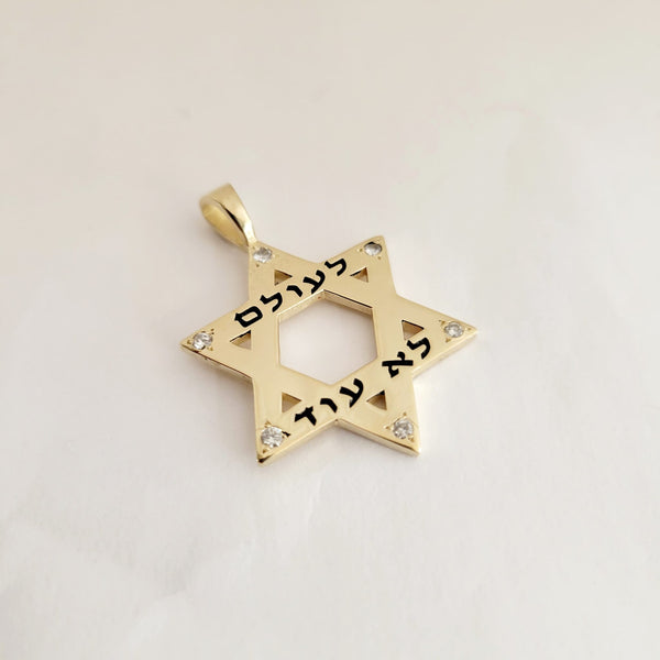 "Never Again" Star of David With Diamonds/ #HOS6