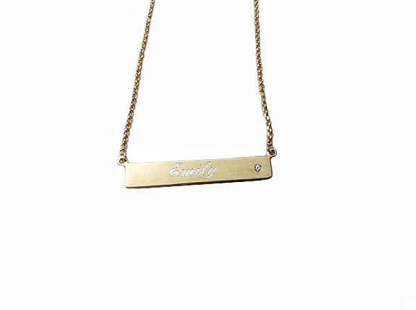Yellow Gold Plaque Pendant - #PPY7