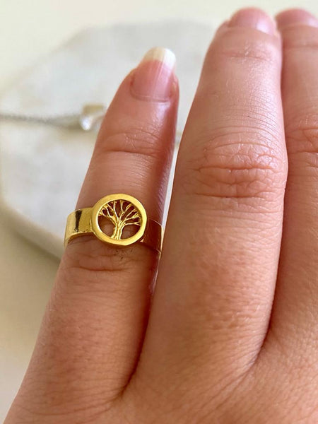 Tree of Life Ring (yellow gold) #/TLHR3