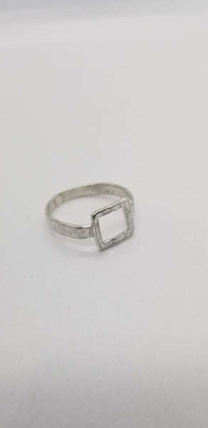 Hammered Ring - Square -/#OSHR2