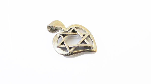 Star of David in a Heart Pendant / #S18