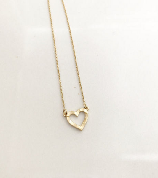 Hammered Heart - Gold -#OHHP1